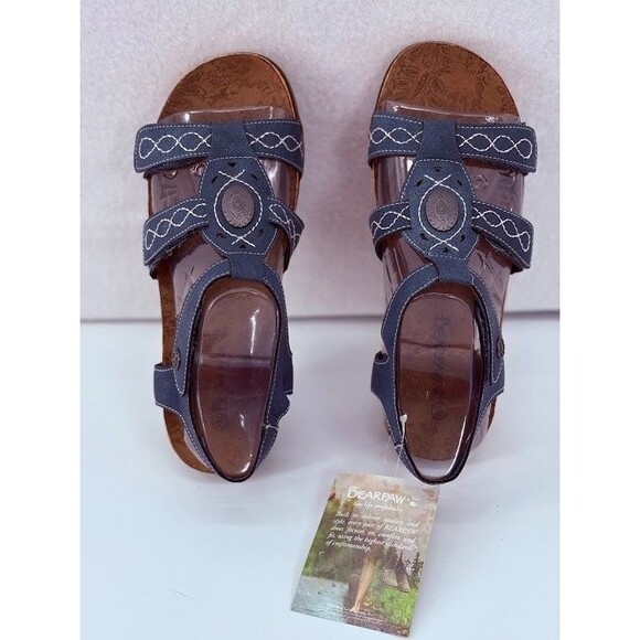 Bearpaw Women's Ridley Wide Navy Blue Sandals (2667WX-278) Size 8 - Picture 3 of 5